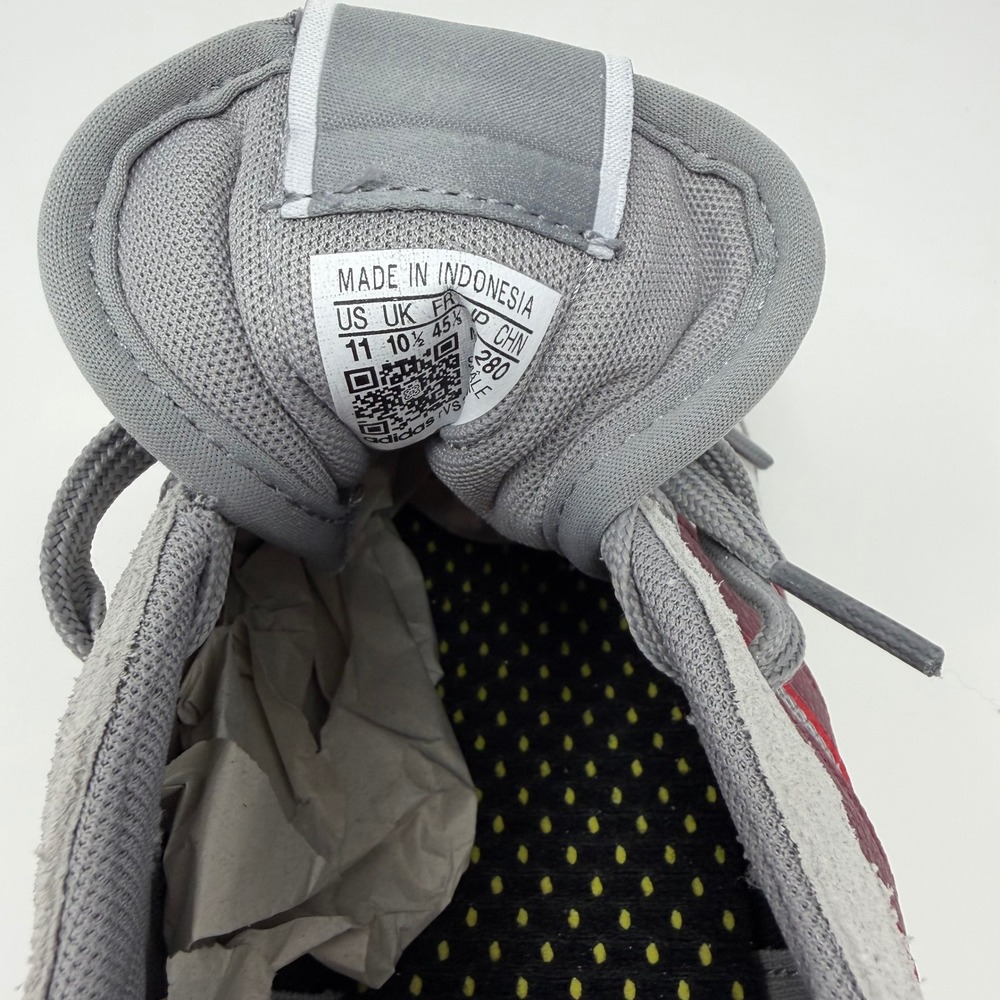 Adidas Run 80s Mens Sneakers Grey Burgundy Navy Retro Sneakers Mens 11 -NWT 1882 - Picture 4 of 14